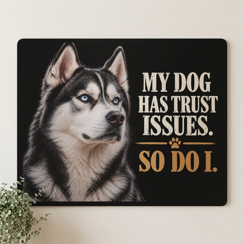 Huskyn seinämockup tiukemmalla pääkuvarajauksella